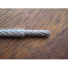 1.5mm/2mm Clear PVC coated Stainless Steel Wire by the meter, 7x7, 316 grade